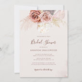 Pampas Grass Boho Fall Brautparty Einladung (Vorderseite)