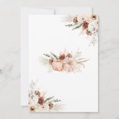 Pampas Grass Boho Fall Pumpkin Taufe Christening Einladung (Rückseite)