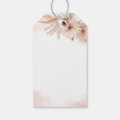 Pampas Grass Boho Floral Dessert Baby Dusche Geschenkanhänger (Rückseite)