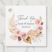 Pampas grass boho florale Aquarell Gastgeschenk Ho Geschenkanhänger (Vorderseite)