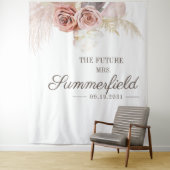 Pampas Grass Boho Foto Booth Brautparty Wandteppich (Beispiel)