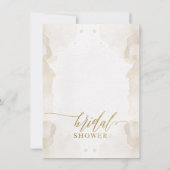 Pampas Grass Boho Geometrisches Brautparty Einladung (Rückseite)