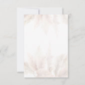 Pampas Grass Boho Getrocknete Blume Kinderdusche Einladung (Rückseite)