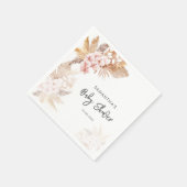 Pampas Grass Boho Girl Babyduschpapier Serviette (Ecke)