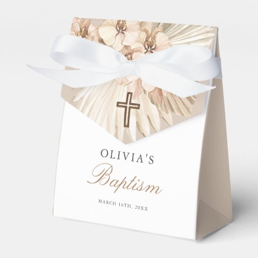 Pampas Grass Boho Girl Taufe Gastgeschenk Box Geschenkschachtel (Vorderseite)