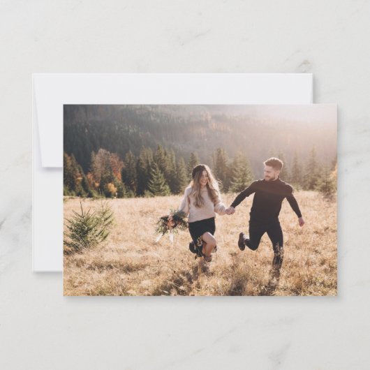 Pampas Grass Boho Hochzeit Speichern Sie die Datum Einladung (Rückseite)