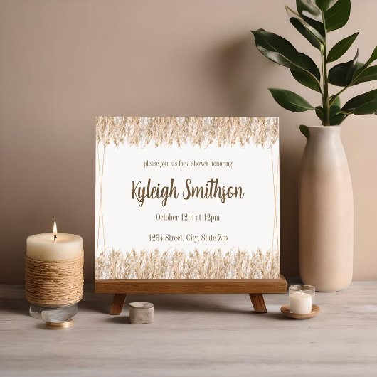 Pampas Grass Boho Invite Einladung