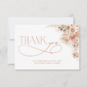 Pampas Grass Boho Kinderdusche Danke Karte (Vorderseite)