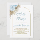 Pampas Grass Boho Kinderdusche Einladung (Vorderseite)