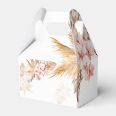 Pampas Grass Boho Liebe und Dank Hochzeit Geschenkschachtel (Rückseite)