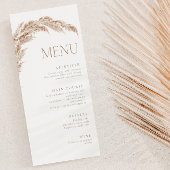 Pampas Grass Boho Menükarte