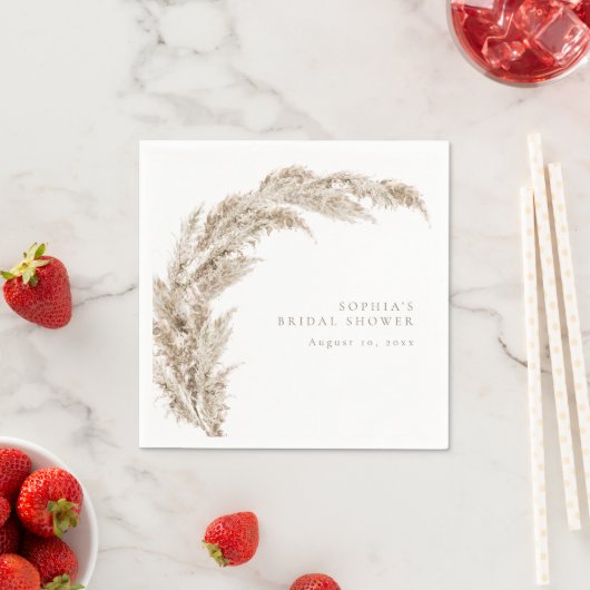 Pampas Grass Boho Minimal Serviette (Beispiel)