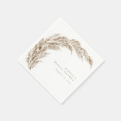 Pampas Grass Boho Minimal Serviette (Ecke)