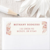 Pampas Grass Boho Moderne Envelope Rücksendeadress (Insitu)