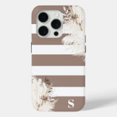 Pampas Grass Boho Monogram Case-Mate iPhone Hülle (Rückseite)