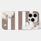 Pampas Grass Boho Monogram Case-Mate iPhone Hülle (Rückseite (Horizontal))