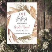 Pampas Grass Boho Neutrale Gender Offenlegung Einl Einladung