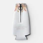 Pampas Grass Boho Personalisierte Hochzeit Flaschenkühler (Rückseite)