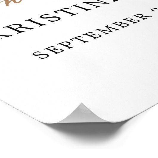 Pampas Grass Boho Probe Dinner Begrüßung Unterschr Poster (Ecke)