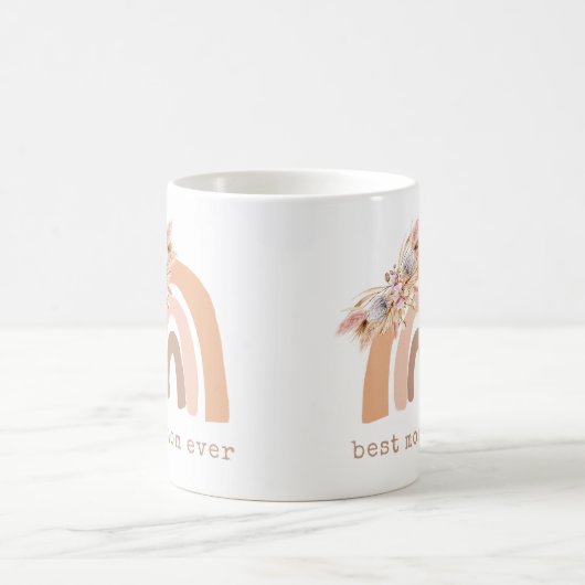 Pampas Grass Boho Rainbow Beste Mama je Kaffeetasse (Mittel)