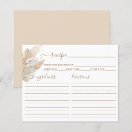 Pampas Grass boho Rezept Karte