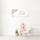 Pampas Grass Boho Terracotta Brautparty Banner (Insitu)