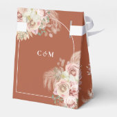 Pampas Grass Boho Terracotta Wedding Geschenkschachtel (Rückseite)
