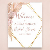 Pampas Grass Boho Tropical Brautparty Poster