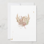 Pampas Grass Boho Tropical Rustikales Brautparty i Einladung (Rückseite)