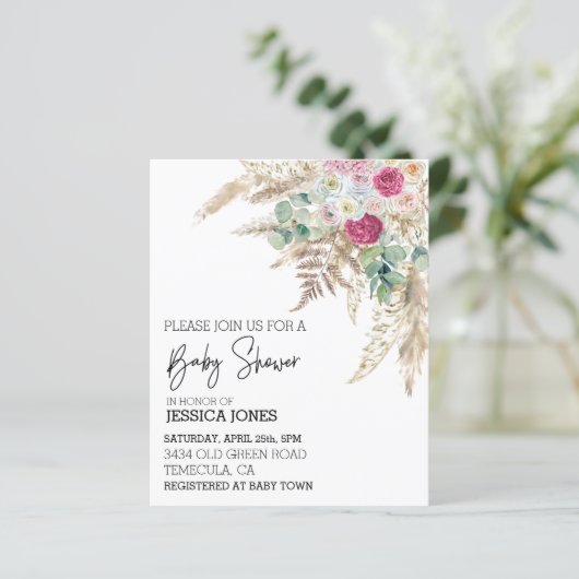 Pampas Grass Boho Wasserfarben Budget