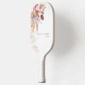 Pampas Grass Boho Wedding Party Custom Pickleball Schläger (Links)