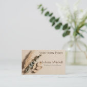 Pampas Grass Boho Wedding Planner Business Card Visitenkarte (Stehend Vorderseite)