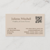 Pampas Grass Boho Wedding Planner Business Card Visitenkarte (Rückseite)