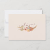 Pampas Grass Boho White Floral Tropical Palm UAWG RSVP Karte (Rückseite)