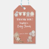 Pampas Grass Boho wir können frühzeitig abwarten B Geschenkanhänger (Vorderseite)