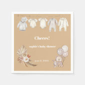 Pampas Grass Boho wir können frühzeitig abwarten B Serviette (Vorderseite)