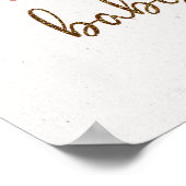 Pampas grass boho Wüste Babydusche Begrüßungszeich Poster (Ecke)