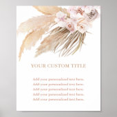 Pampas Grass Boho Wüstendesign-Sonderzeichen Poster (Vorne)