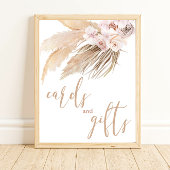 Pampas grass boho Wüstenkarten und Geschenkschild Poster