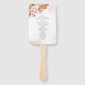 Pampas Grass Botanical Pink Floral Wedding Program Fächer (Vorderseite)