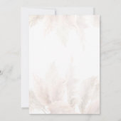 Pampas Grass Botanical Tan Brautparty Einladung (Rückseite)