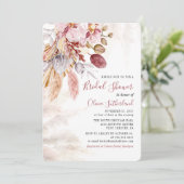 Pampas Grass Botanisches Brautparty Einladung (Stehend Vorderseite)