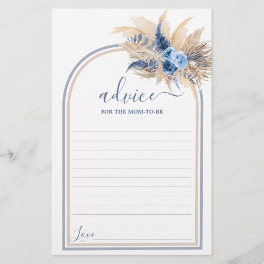 Pampas Grass Boy Ratschläge für die Mama als Karte (Vorderseite)