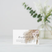 Pampas Grass Brautparty Anfrage Begleitkarte (Stehend Vorderseite)