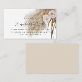 Pampas Grass Brautparty Anfrage Begleitkarte