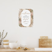 Pampas Grass Brautparty Begrüßungsunterschrift Poster (Küche)