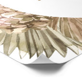 Pampas Grass Brautparty Begrüßungsunterschrift Poster (Ecke)