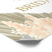 Pampas Grass Brautparty Begrüßungszeichen Poster (Ecke)