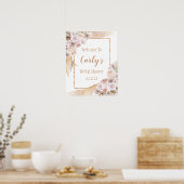 Pampas Grass Brautparty Begrüßungszeichen Poster (Küche)