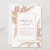 Pampas Grass Brautparty Bohemisch Boho Einladung (Vorderseite)